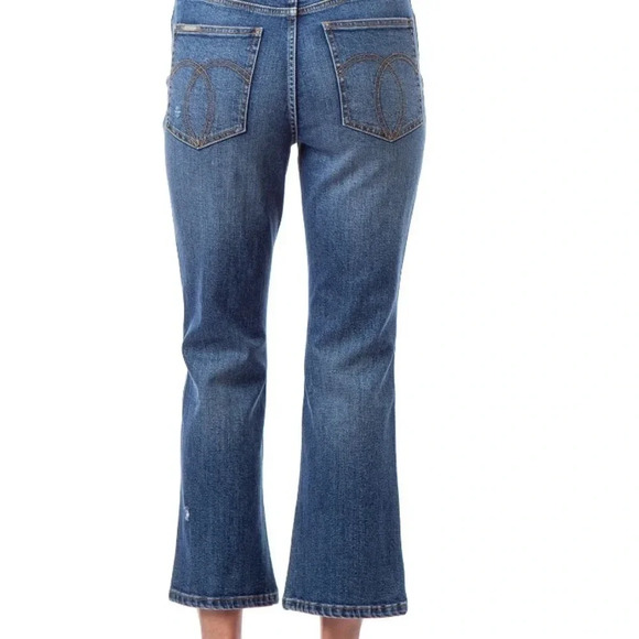 Jordache Farrah Crop Flare Mdwash Size 27 - Picture 3 of 10